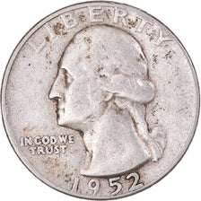 Coin, United States, Washington Quarter, Quarter, 1952, U.S. Mint, Philadelphia