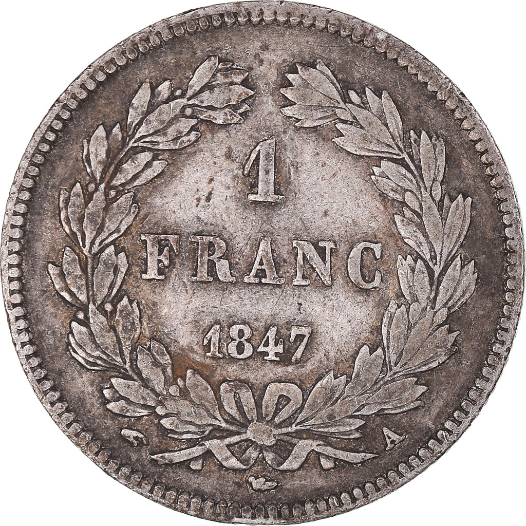 Coin, France, Louis-Philippe, Franc, 1847, Paris, VF(20-25), Silver, KM:748.1