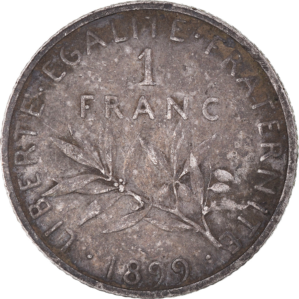 Coin, France, Semeuse, Franc, 1899, Paris, AU(50-53), Silver, KM:844.1