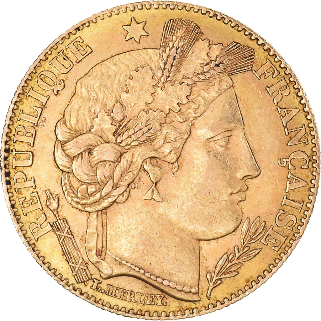 Moneta, Francja, Cérès, 10 Francs, 1899, Paris, AU(50-53), Złoto, KM:830, Le