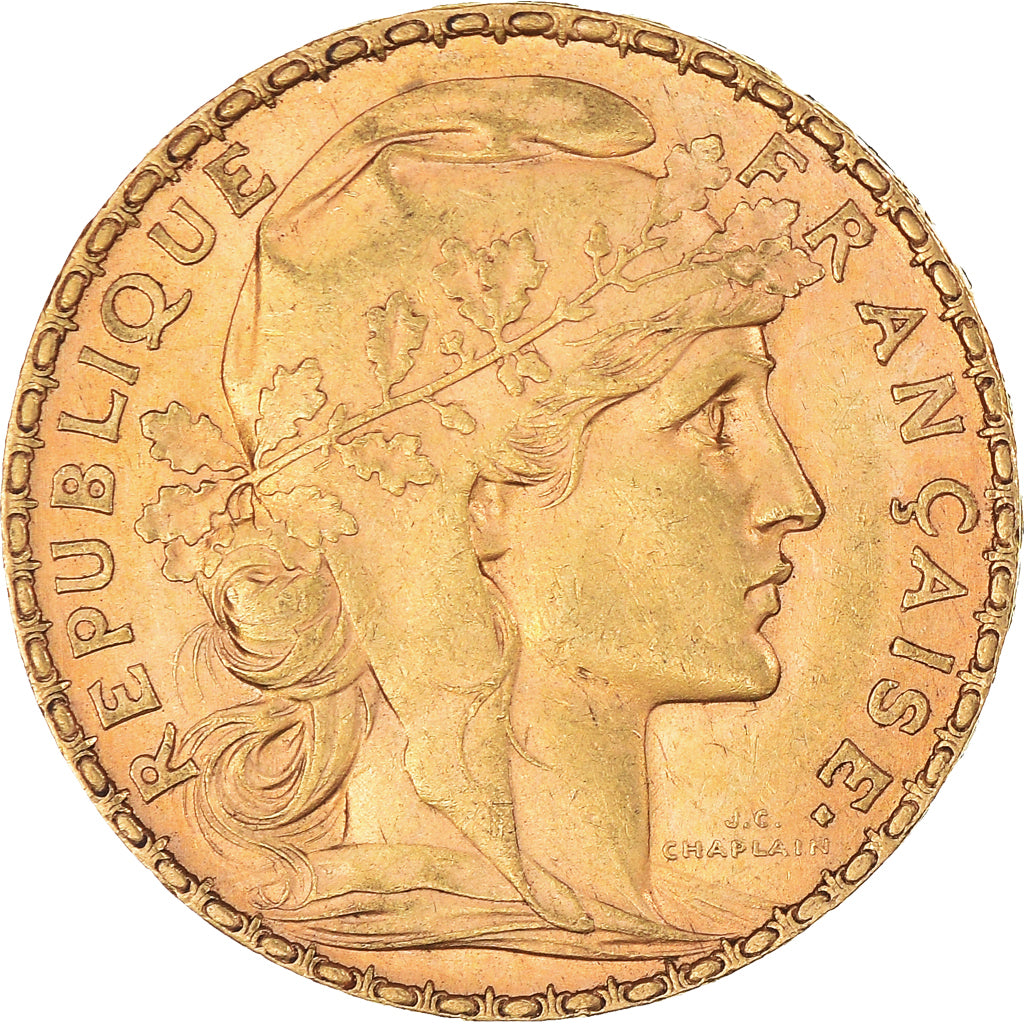 Moneta, Francja, Marianne, 20 Francs, 1902, Paris, EF(40-45), Złoto, KM:847