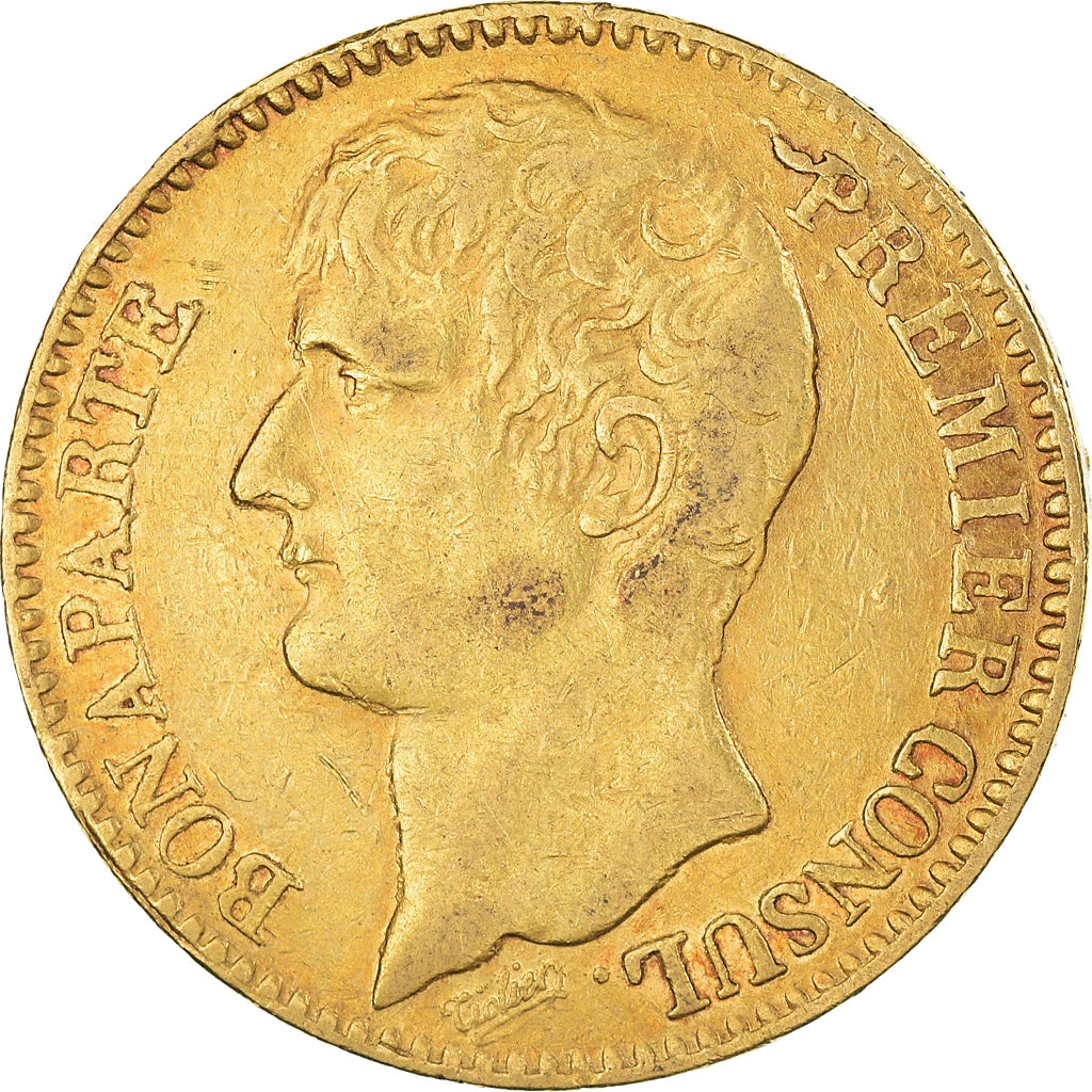 Coin, France, Napoleon I, 40 Francs, An XI, Paris, Without olive, EF(40-45)