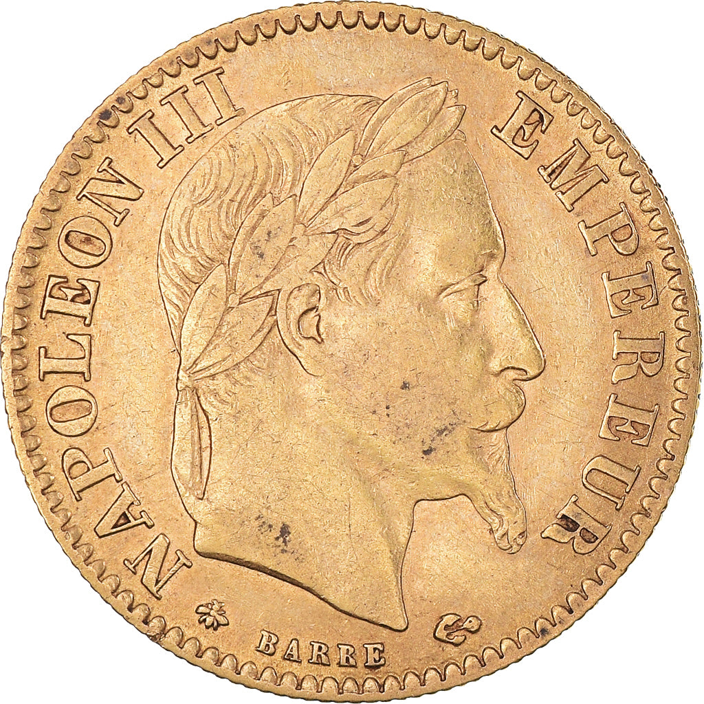 Coin, France, Napoleon III, 10 Francs, 1867, Paris, EF(40-45), Gold, KM:800.1