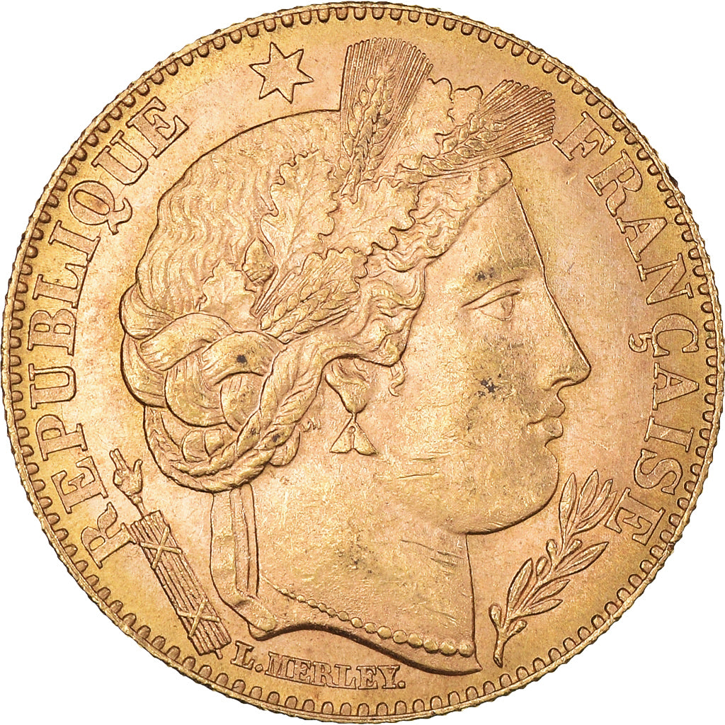 Moneda, Francia, Cérès, 10 Francs, 1895, Paris, EBC, Oro, KM:830, Le