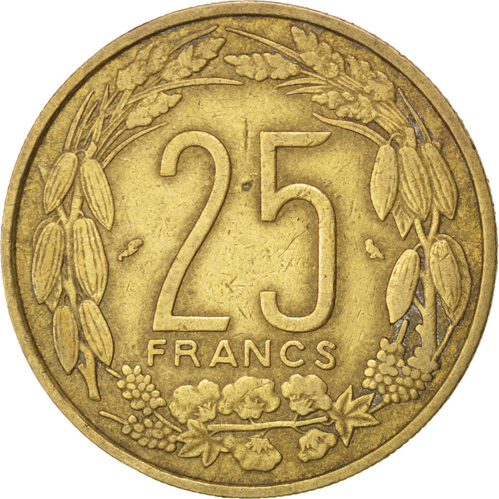 EQUATORIAL AFRICAN STATES, 25 Francs, 1962, Paris, KM #4, EF(40-45),...