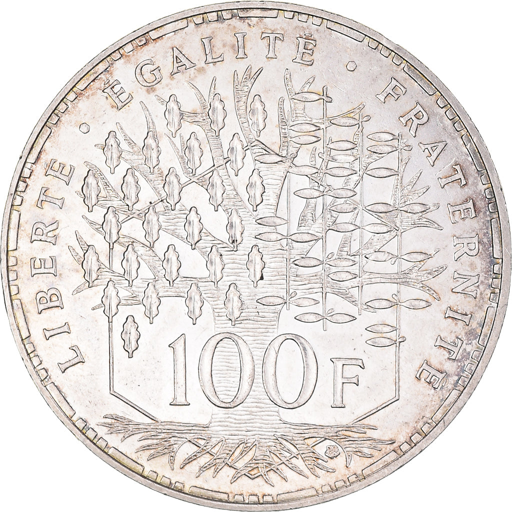 Coin, France, Panthéon, 100 Francs, 1988, Paris, MS(60-62), Silver, KM:951.1