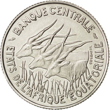 EQUATORIAL AFRICAN STATES, 100 Francs, 1966, Paris, KM #E6, MS(63), Nickel,...