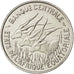 EQUATORIAL AFRICAN STATES, 100 Francs, 1966, Paris, KM #E6, MS(63), Nickel,...