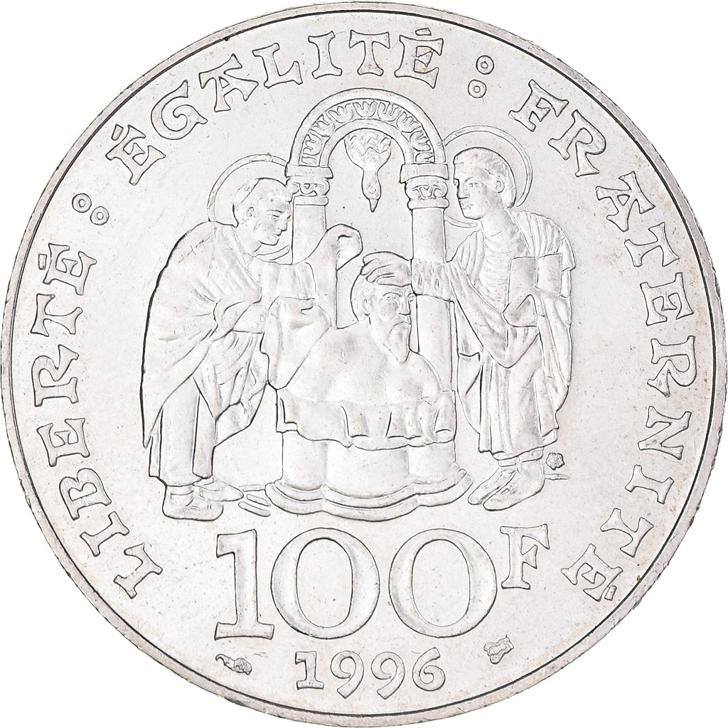 Monnaie, France, Clovis, 100 Francs, 1996, SUP+, Argent, Gadoury:953, KM:1180