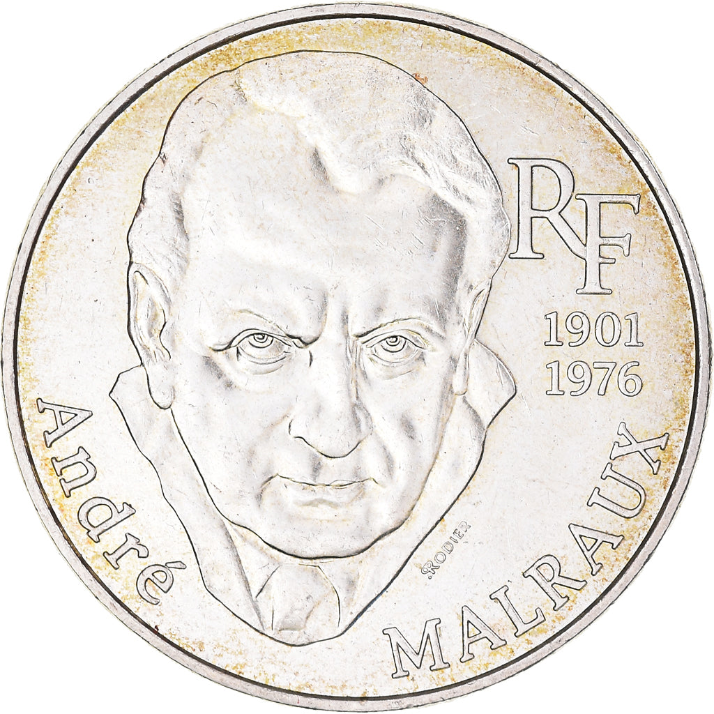 Coin, France, André Malraux, 100 Francs, 1997, MS(60-62), Silver, KM:1188