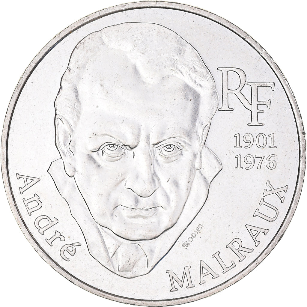 Coin, France, André Malraux, 100 Francs, 1997, MS(60-62), Silver, KM:1188