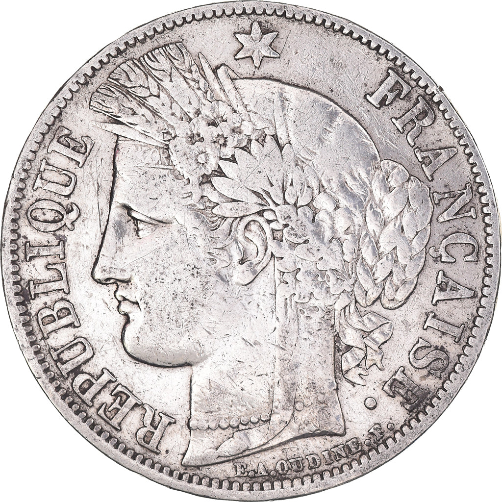 Monnaie, France, Cérès, 5 Francs, 1850, Paris, TB+, Argent, Gadoury:719