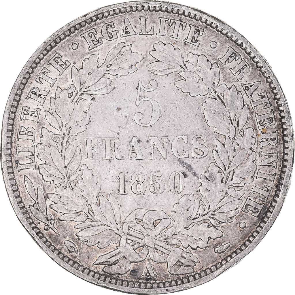 Monnaie, France, Cérès, 5 Francs, 1850, Paris, TB+, Argent, Gadoury:719