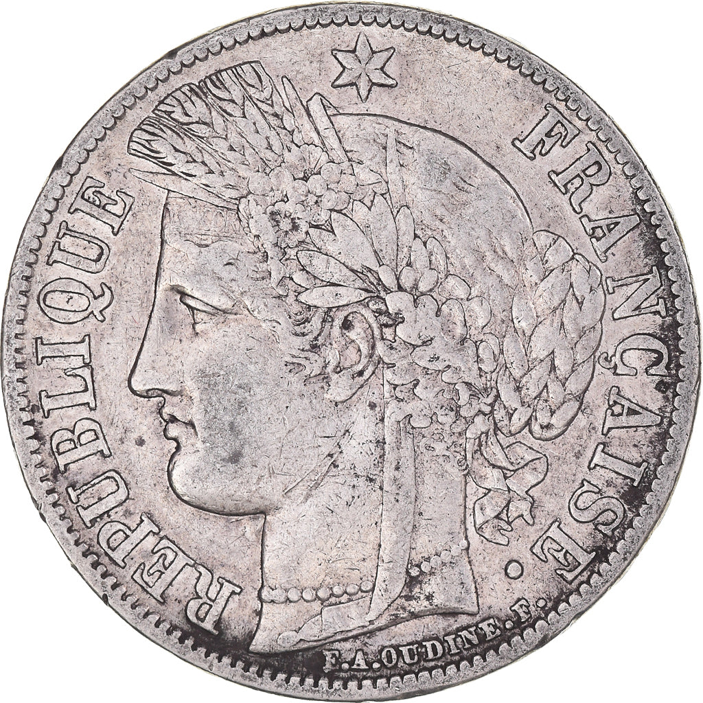 Münze, Frankreich, Cérès, 5 Francs, 1851, Paris, S+, Silber, KM:761.1