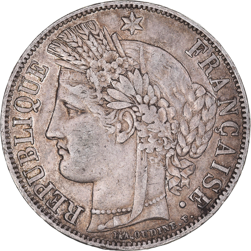 Coin, France, Cérès, 5 Francs, 1851, Paris, EF(40-45), Silver, KM:761.1