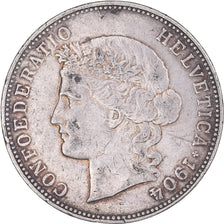 Münze, Schweiz, 5 Francs, 1904, Bern, S+, Silber, KM:34
