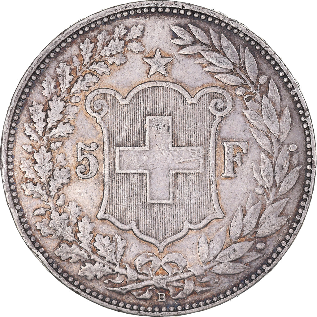 Münze, Schweiz, 5 Francs, 1904, Bern, S+, Silber, KM:34