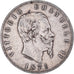 Moneta, Italia, Vittorio Emanuele II, 5 Lire, 1871, Milan, MB, Argento, KM:8.3