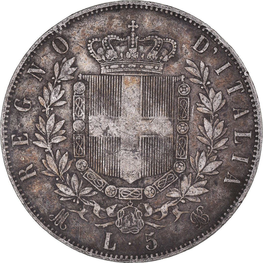 Monnaie, Italie, Vittorio Emanuele II, 5 Lire, 1873, Milan, TB, Argent, KM:8.3