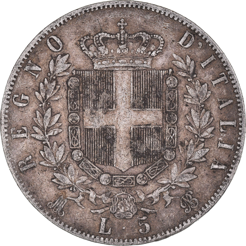Monnaie, Italie, Vittorio Emanuele II, 5 Lire, 1873, Milan, TB, Argent, KM:8.3