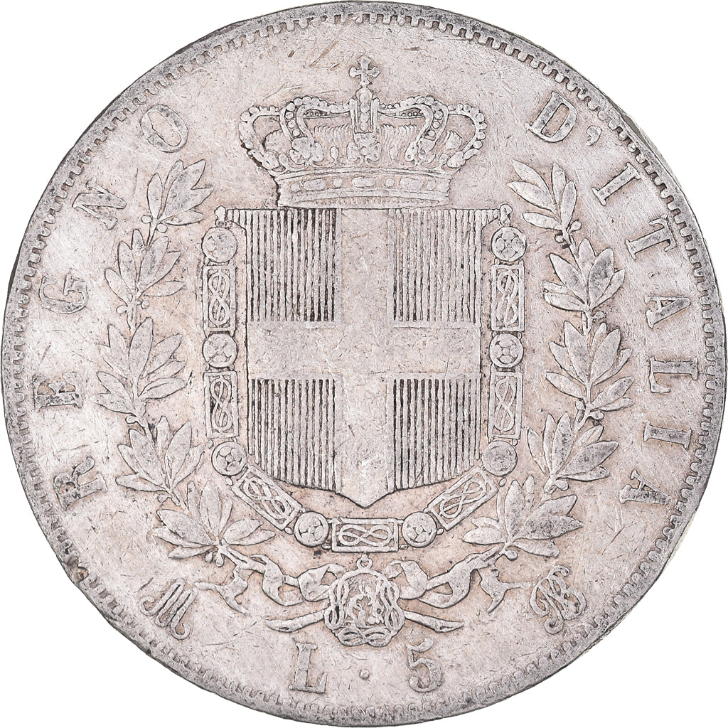 Monnaie, Italie, Vittorio Emanuele II, 5 Lire, 1874, Milan, TB, Argent, KM:8.3