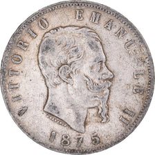Monnaie, Italie, Vittorio Emanuele II, 5 Lire, 1875, Milan, TB, Argent, KM:8.3