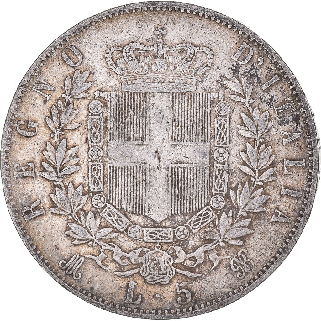 Monnaie, Italie, Vittorio Emanuele II, 5 Lire, 1875, Milan, TB, Argent, KM:8.3
