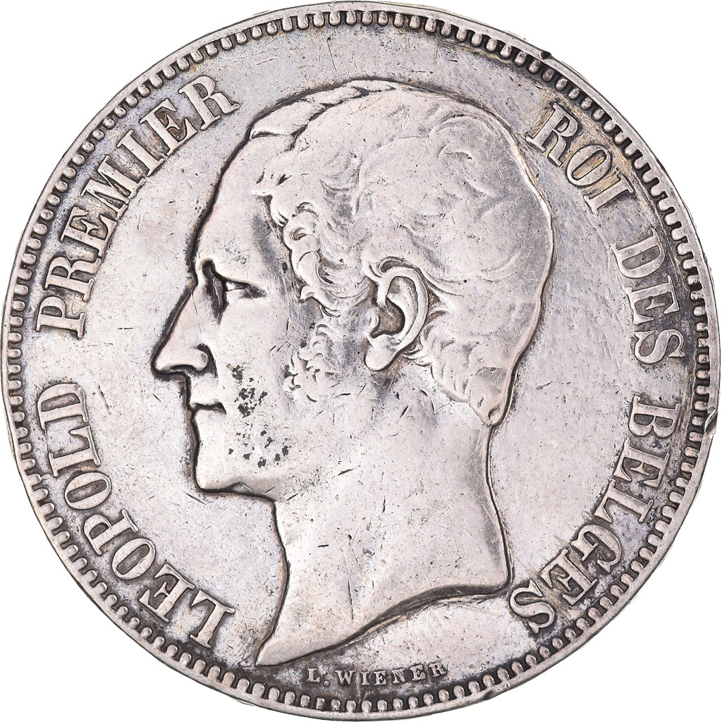 Coin, Belgium, Leopold I, 5 Francs, 5 Frank, 1849, Brussels, VF(20-25), Silver