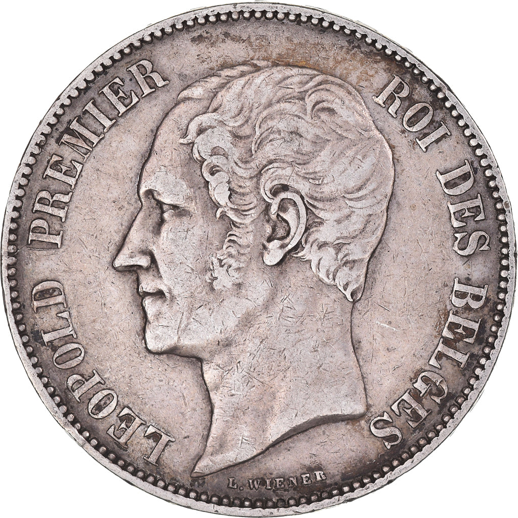Coin, Belgium, Leopold I, 5 Francs, 5 Frank, 1852, EF(40-45), Silver, KM:17