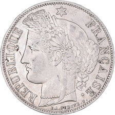 Moneta, Francja, Cérès, 5 Francs, 1851, Paris, AU(50-53), Srebro, KM:761.1