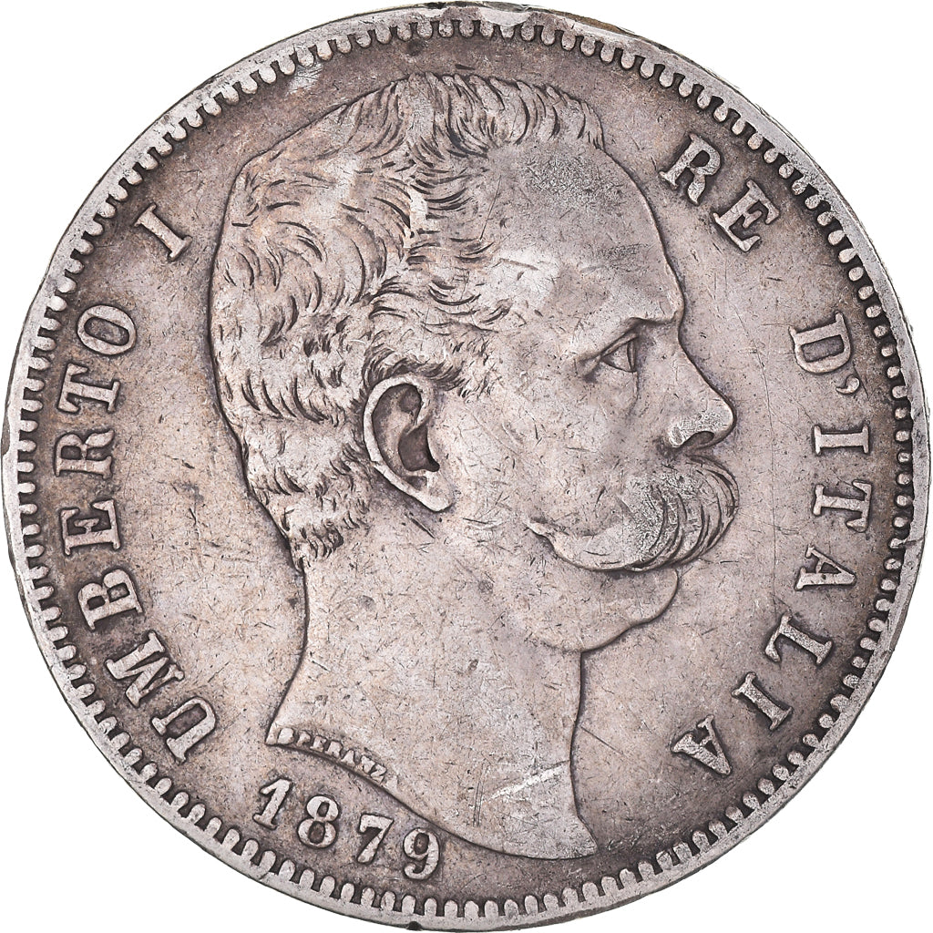 Monnaie, Italie, Umberto I, 5 Lire, 1879, Rome, TB+, Argent, KM:20
