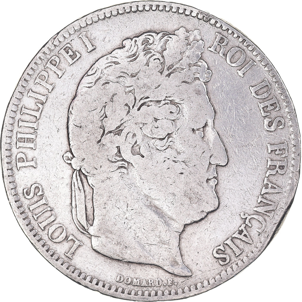 Moneta, Francia, Louis-Philippe, 5 Francs, 1834, Limoges, MB, Argento, KM:749.6