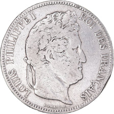 Moneta, Francia, Louis-Philippe, 5 Francs, 1834, Limoges, MB, Argento, KM:749.6