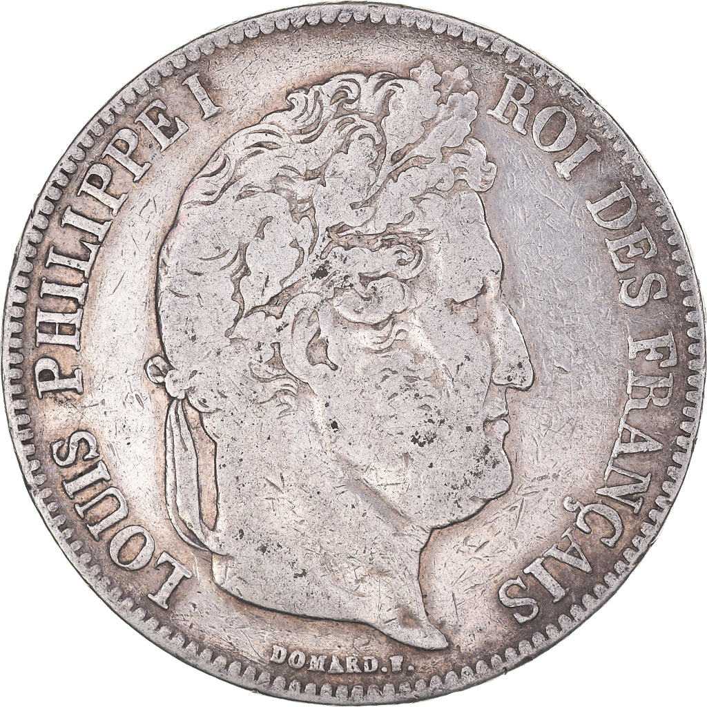 Moneta, Francja, Louis-Philippe, 5 Francs, 1835, Toulouse, VF(30-35), Srebro