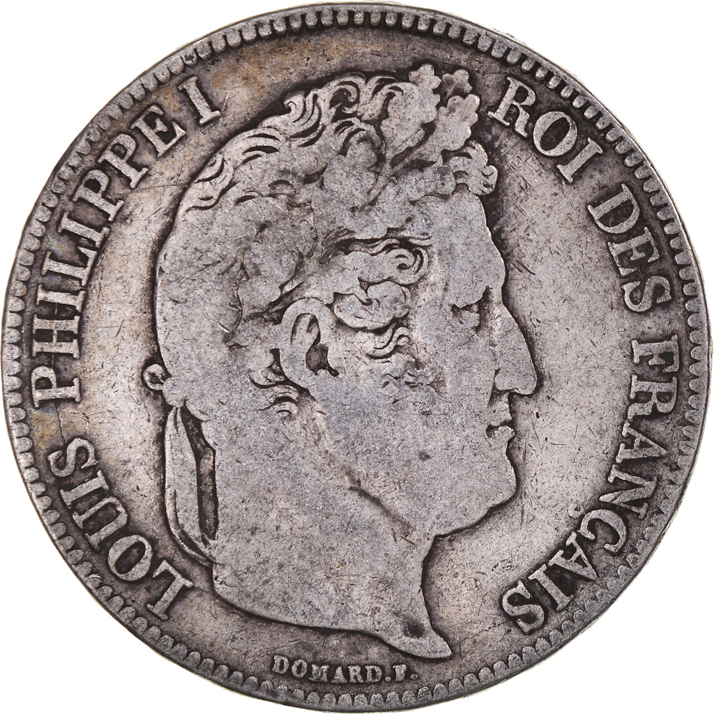 Coin, France, Louis-Philippe, 5 Francs, 1834, Nantes, VF(20-25), Silver