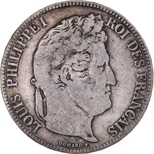 Coin, France, Louis-Philippe, 5 Francs, 1834, Nantes, VF(20-25), Silver