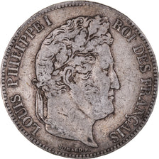 Coin, France, Louis-Philippe, 5 Francs, 1834, Nantes, VF(20-25), Silver