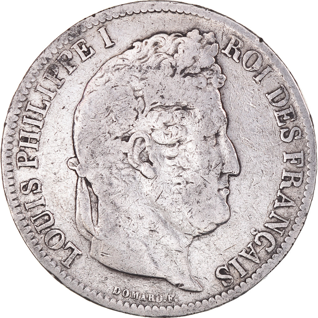 Moneta, Francia, Louis-Philippe, 5 Francs, 1831, La Rochelle, B+, Argento