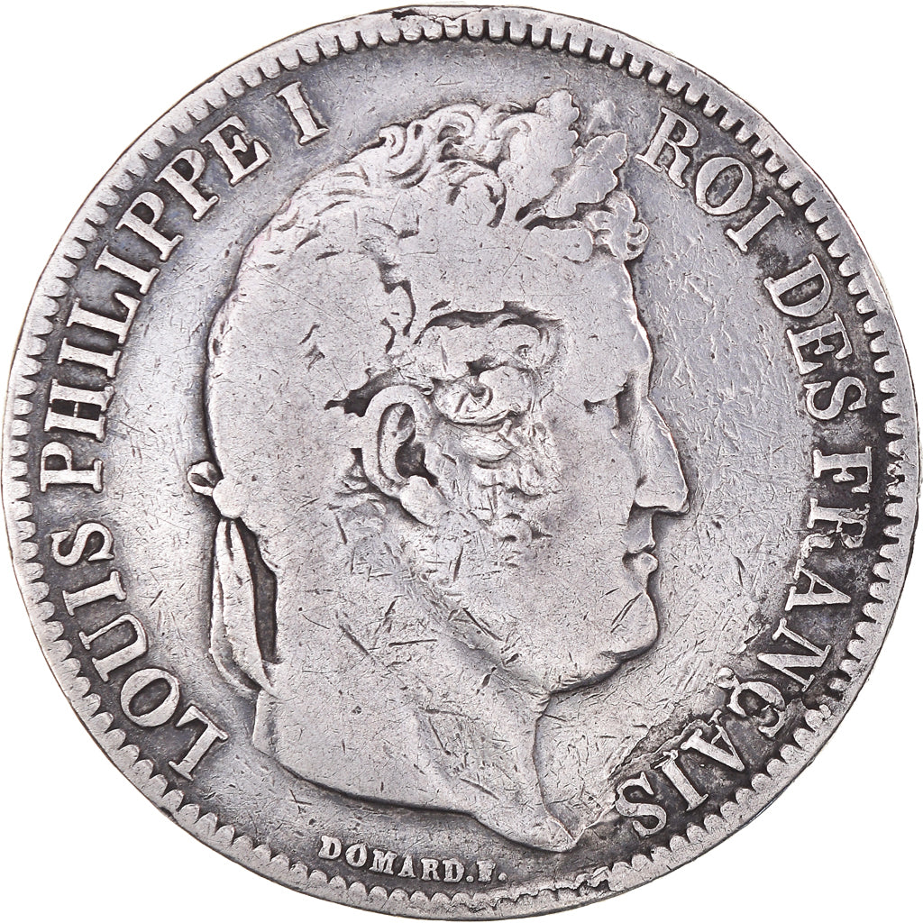 Moneda, Francia, Louis-Philippe, 5 Francs, 1831, La Rochelle, BC, Plata