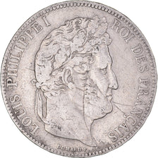 Coin, France, Louis-Philippe, 5 Francs, 1834, La Rochelle, VF(20-25), Silver