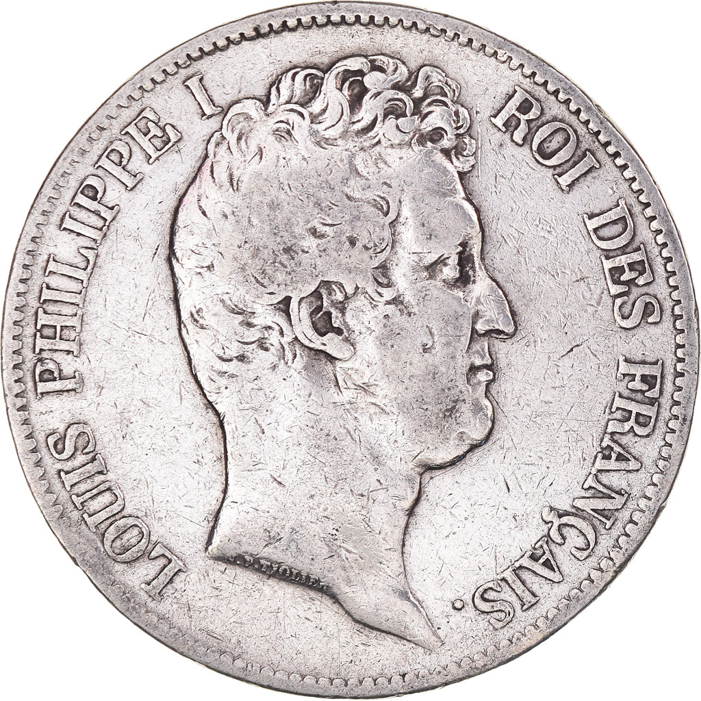 Coin, France, Louis-Philippe, 5 Francs, 1831, Lyon, VF(20-25), Silver, KM:735.4
