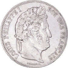 Coin, France, Louis-Philippe, 5 Francs, 1835, Lyon, VF(20-25), Silver, KM:749.4