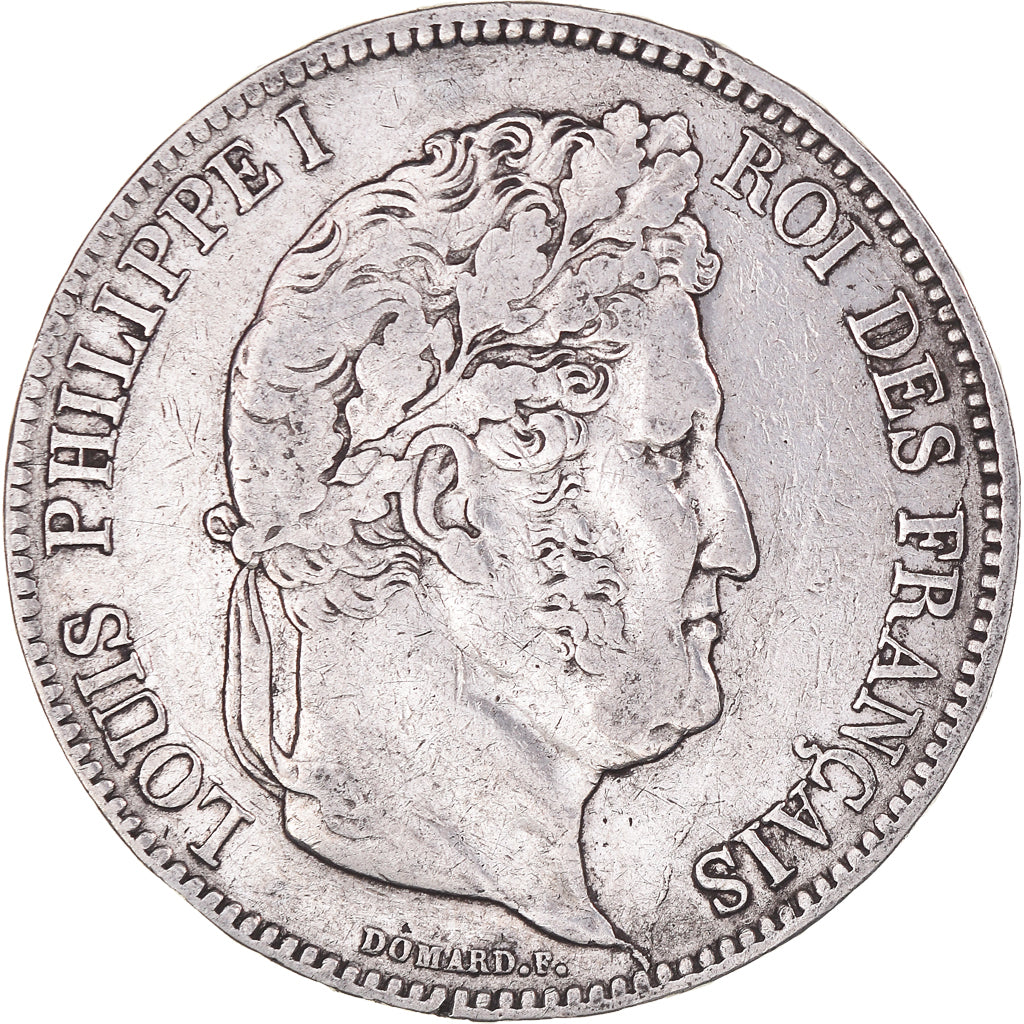 Monnaie, France, Louis-Philippe, 5 Francs, 1838, Marseille, TB+, Argent