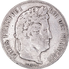 Coin, France, Louis-Philippe, 5 Francs, 1843, Bordeaux, VF(20-25), Silver