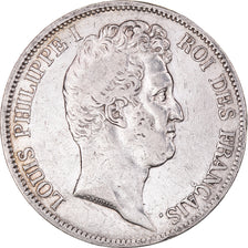 Moneda, Francia, Louis-Philippe, 5 Francs, 1831, Rouen, BC+, Plata, KM:735.2
