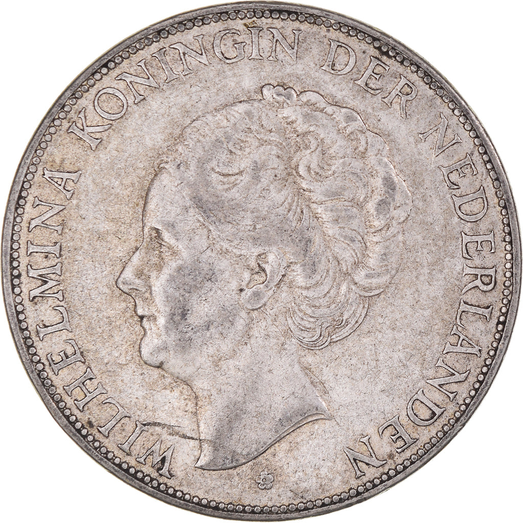 Coin, Netherlands, Wilhelmina I, 2-1/2 Gulden, 1930, EF(40-45), Silver, KM:165