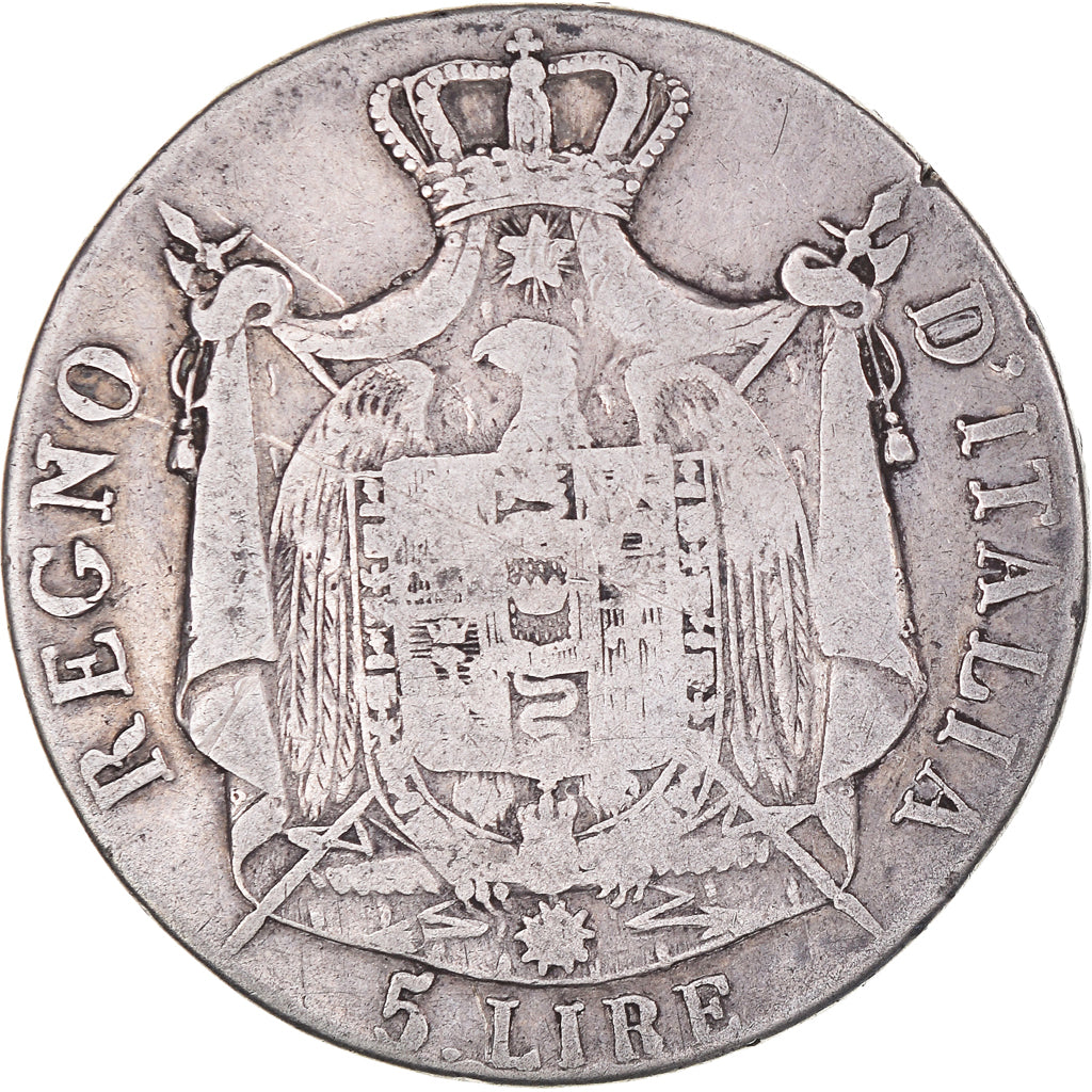 Coin, ITALIAN STATES, KINGDOM OF NAPOLEON, Napoleon I, 5 Lire, 1810, Bologna