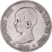 Münze, Spanien, Alfonso XIII, 5 Pesetas, 1888, Madrid, S, Silber, KM:689