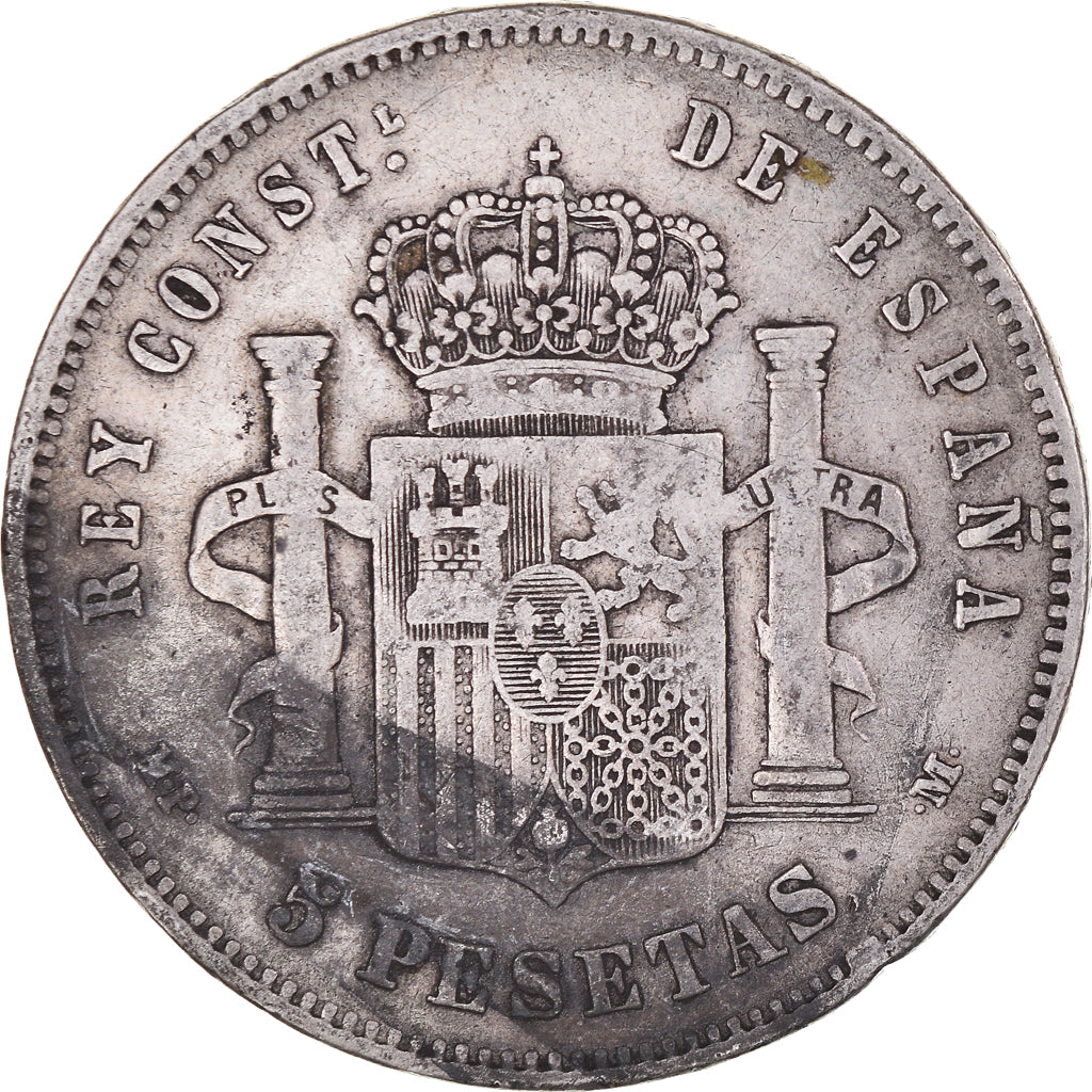 Münze, Spanien, Alfonso XIII, 5 Pesetas, 1888, Madrid, S, Silber, KM:689