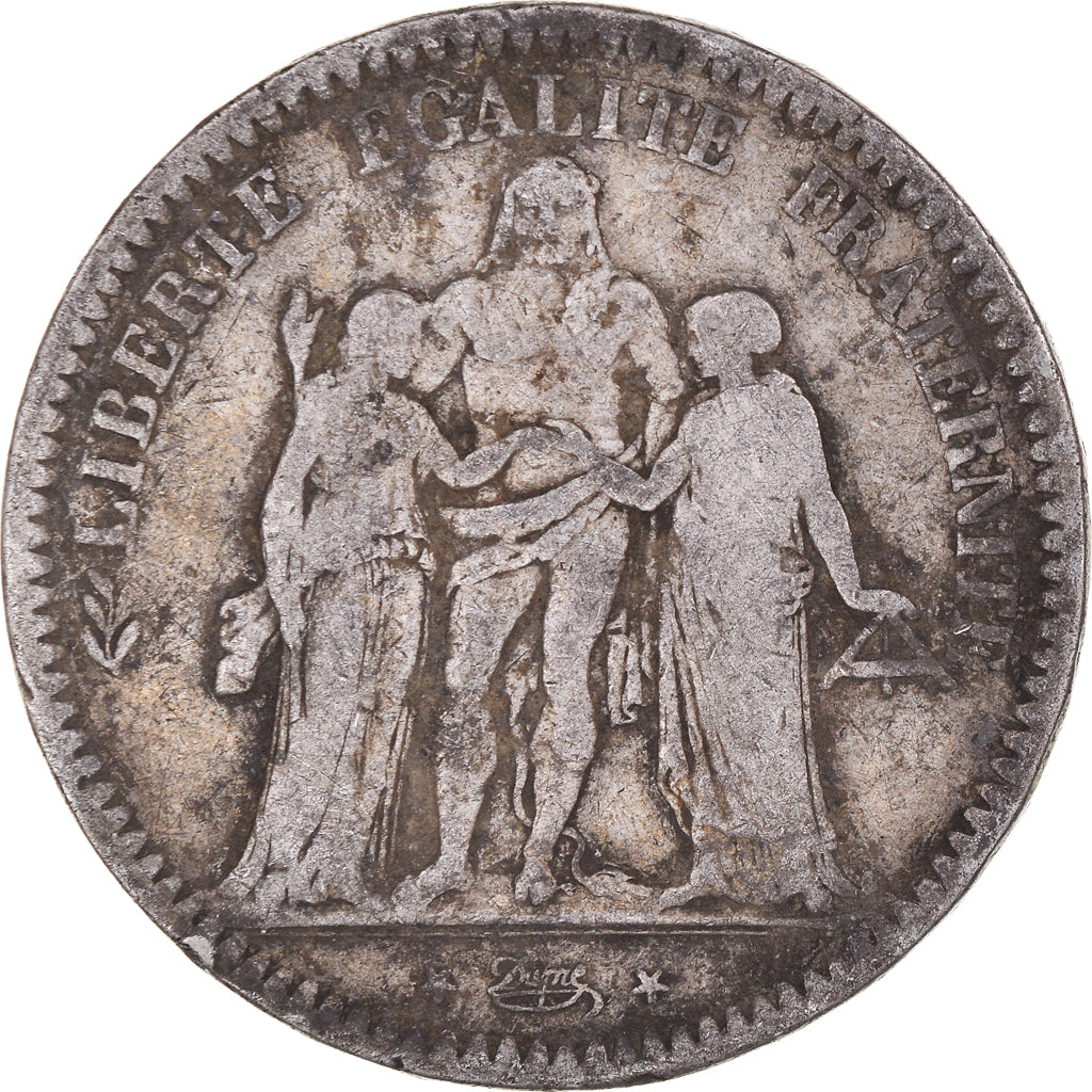 Coin, France, Hercule, 5 Francs, 1848, Strasbourg, VF(20-25), Silver, KM:756.2